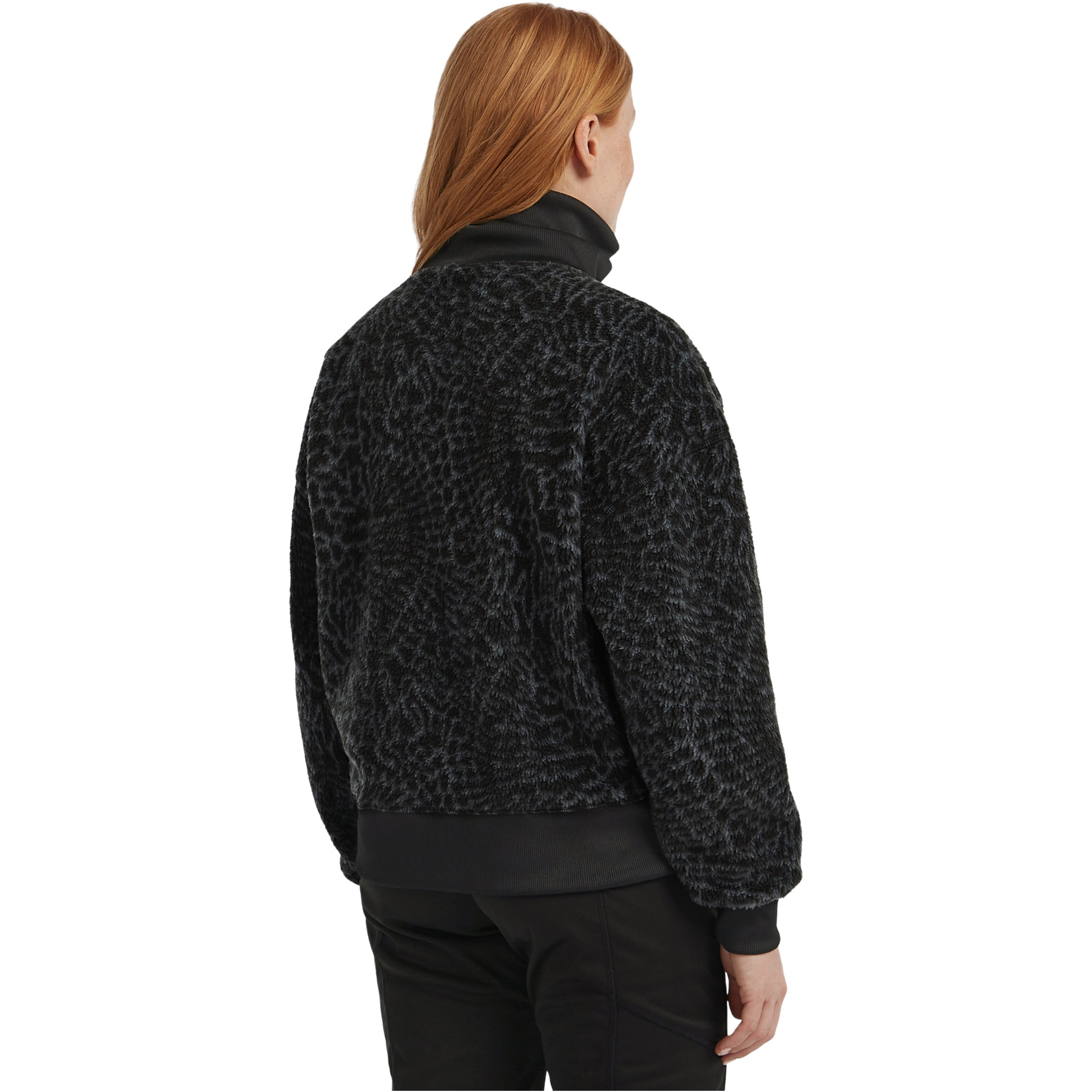 2025 O'Neill Dames Onmisbare Trui Met Halve Rits Fleece 1350089 - Black Animalica